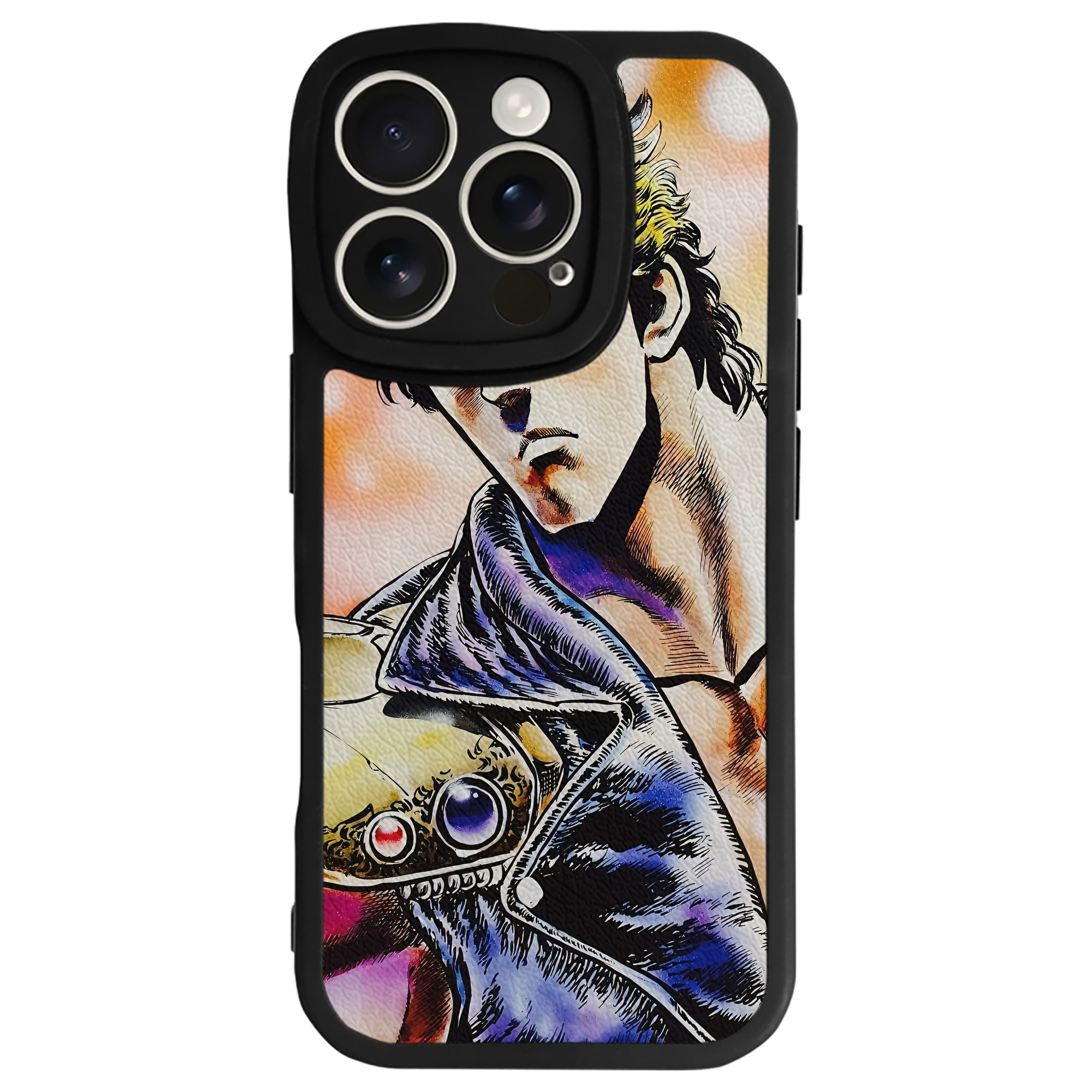 （画像用） 北斗の拳 Fist of the North Star 【iPhone 16シリーズ対応】シリコンスマホケース（レザー調） 材質：シリコン